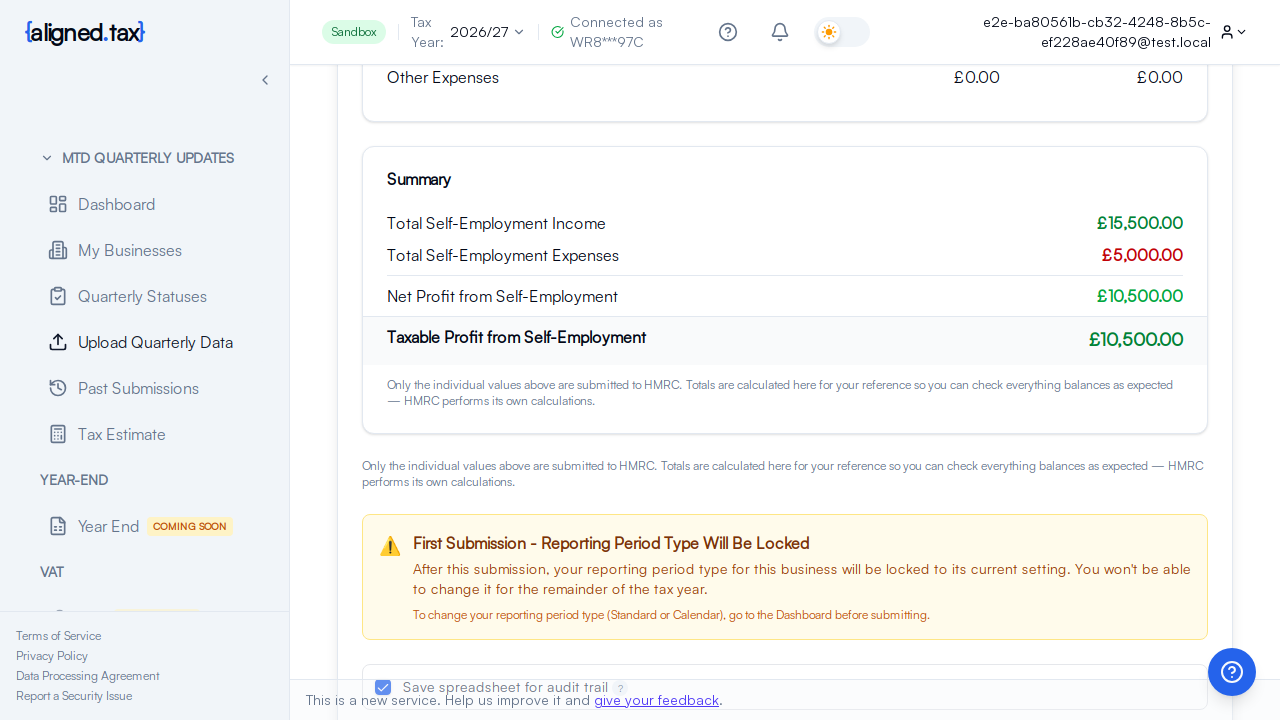 Submission confirmation